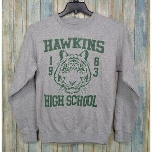 NEW Netflix Stranger Things Hawkins High School Tiger Sweatshirt Size S Costume